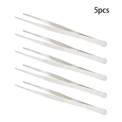 Utoolmart Aquarium Plant Tweezer, Stainless Steel Straight Tweezer, Aquarium Tweezers Extra Long 30cm, for Fish Tank Plant Aquascape Tools, Feeding Tongs, 5 Pcs - color: 5pcs, size: 30cm Straight