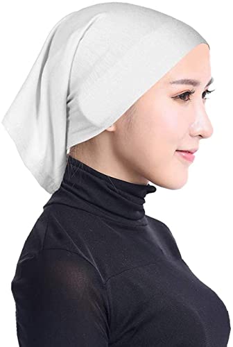 5 Pack Mini Hijab Bonnet Caps Solid Color Muslim Tube Underscarf Headwear Turban Hat Headwrap Cover - color: Set 2