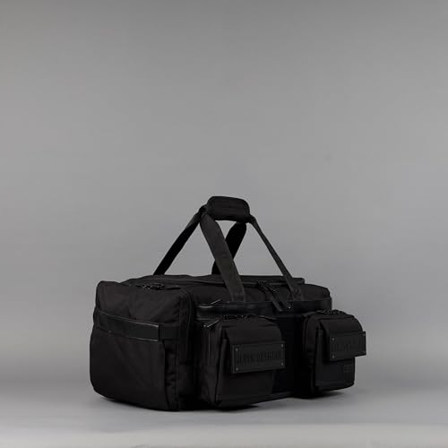 WOLFpak 30L Perfect Duffle Bag (Nightshade) Tactical Gym Bag Hardshell Base 1000D Waterproof Travel Carry On with Shoe Compartment, Dual Cup Holders, Laptop Sleeve & Molle Straps - color: Nightshade