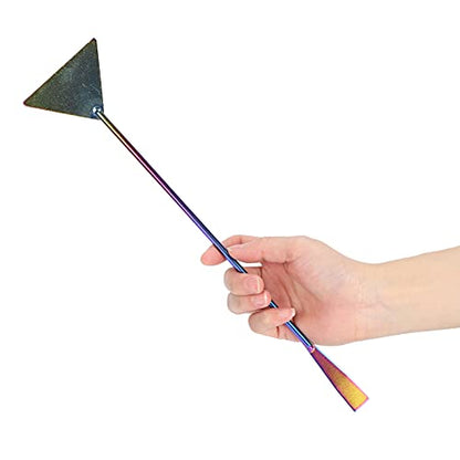 Alomejor Aquarium Stainless Steel Sand Spatula for Smoothing Substrate, 32cm Long Fish Tank Tool for Expert Aquascapers