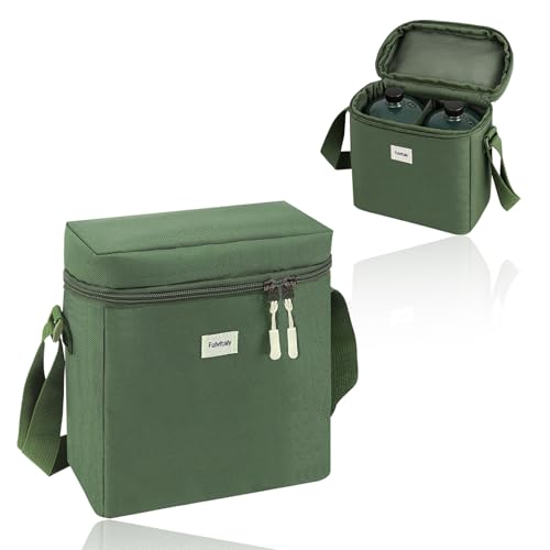 Mini 1LB Propane Tank Storage Bags, Small Camping Fuel Cylinder Carry Bag for 2-Pack Propane Tanks 16 OZ, Portable Refillable Small Propane Gas Canister Bottle Case with Padding, Bag Only - size: 2-Pack
