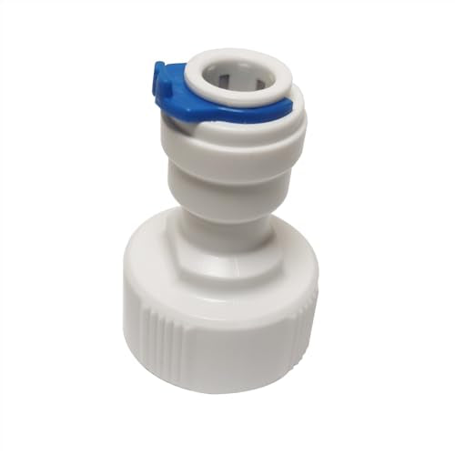 MALIDA 3/4 inch GHT Female Thread to 1/4" OD Quick Connect Adapter for RO Water Filter,NSF Certified Push to Connect Plastic Tube Fittings. （Pack 10） - size: 3/4" GHT thread to 1/4"