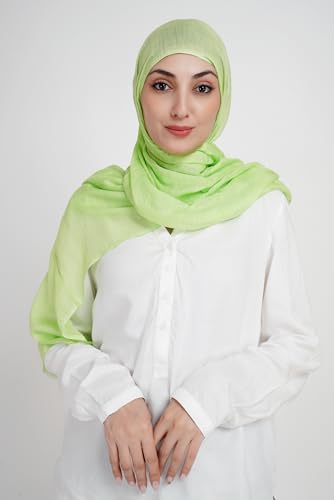 Soft Hijab Scarf 100% Modal | Lightweight | Breathable For Women - color: Mint Green