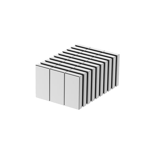N52 Magnet Blocks - 20x10x3mm - 30 Pack, Large Strong Neodymium Magnets, Powerful Rare Earth Magnets, Heavy Duty Industrial Neodymium Strong Block Magnet Strip - size: 20x10x3mm w/o adhesive