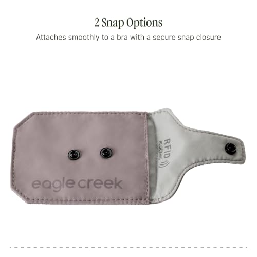 Eagle Creek Undercover RFID Hidden Pocket – Travel Security Pouch with RFID Blocking – Lightweight, Wear Under Clothing – Zippered Passport & Card Holder – Orchid - color: Orchid