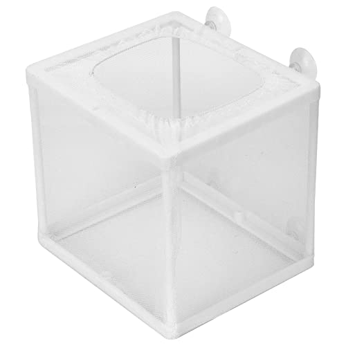 Aquarium Fish Breeder Box Isolation Hatchery with Detachable Frame Locking Feet and Powerful Suction Cup for Fish Fry Hatching Pairing Reproduction and Tank Separation (S)