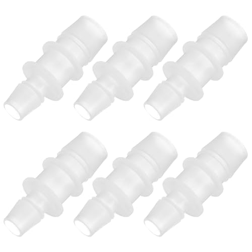 PATIKIL 2/5" to 5/9" 6 Pcs Plastic Hose Barb Fittings, Reducer Tube Fittings Pipe Adapter Union Splicer Joint Kit for Air Gas Water System Liquid Fuel Line Aquarium Tube Pump - size: 2/5"-5/9",(0.77"x1.93")