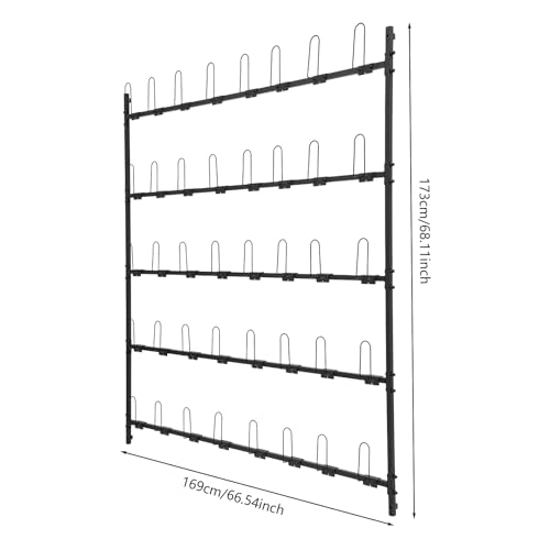 Boxing Glove Storage Show Shelves Metal Boxing Gloves Drying Rack, 5 Tiers Wall-Mounted Glove Organizer for Boxing Club, Gym, Boxing Training Room, Holds 20 Pairs of Gloves to Dry Out
