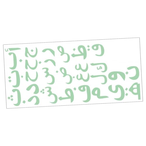 Toddmomy Arabic Alphabet Glow Dark Wall Sticker Educational Decals for Boy Girl Room Nursery Decorative Arabic Letters Wall Art