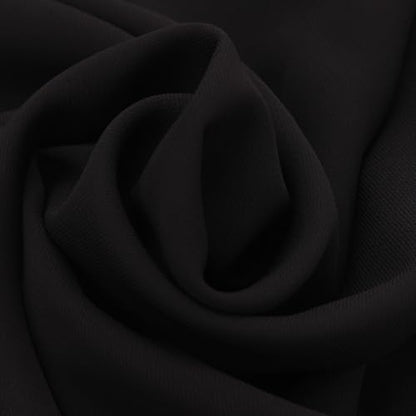 Women’s Chiffon Hijab Scarf - Heavyweight Solid Color Shawl & Wrap, Soft Breathable Headwrap for All Seasons - color: Mcgjxfs2604-black