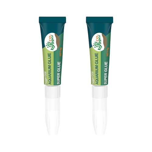 Aquarium Glue, Clear Coral Glue for Plants, Rocks, Moss, Coral, Stone, Wood - Quick Drying, Fish Safe, Freshwater & Saltwater Aquascaping - 5g (2PCS)