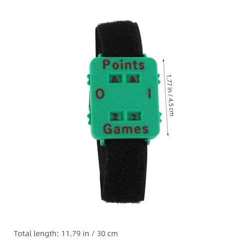 Competitive Match Score Keeper Wristband, Portable Game Stroke Counter for Team Sports, Cricket, Table Tennis, Recreational Use Green