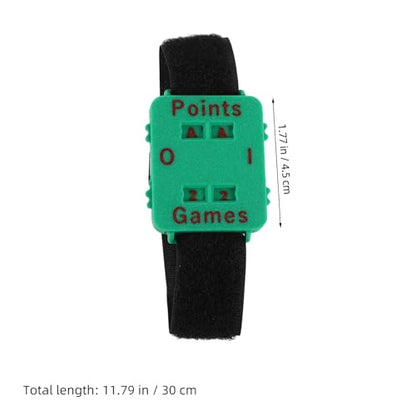 Competitive Match Score Keeper Wristband, Portable Game Stroke Counter for Team Sports, Cricket, Table Tennis, Recreational Use Green