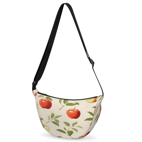 Crossbody Bag for Women Men, Lightweight Small Sling Hobos Dumpling Bag Crescent Purse, Crescent Moon Bag - color: Color R