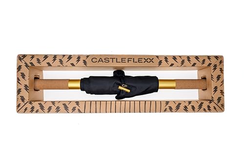CastleFlexx Mobility and Full Body Strengthening Device | Non-Elastic Stretch Strap with Natural Premium Cork Handles for Stretching, Exercise, Physical Therapy, and Yoga - size: X-Large