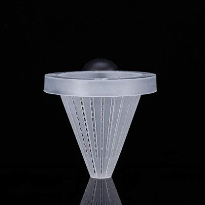 VINGVO Aquarium Nematode Feeder, Shrimp Feeding Dish Live Plastic Cone Cup Shape Basket Feeder with Suckers, Cone Feeder Cup Floating Fish Box Feeding Food Bowl, 6.5cm x 7cm
