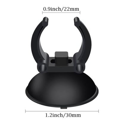AQUANEAT 12 Pack Aquarium Suction Cups with Clip Black,for 1" Standard Aquarium Heater, Tubing Hose, Plant Fish Tank - size: 0.9inch