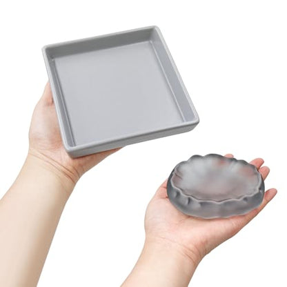3 Pack Reptile Food Bowl Water Dish, Ceramics Reptile Feeding Bowl, Bearded Dragon Feeding Dish Kit, Tank Terrarium Aquarium Accessory for Hermit Crab Turtle Tortoise Lizard Frog Snail Leopard Gecko