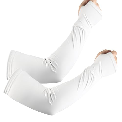 Sports Loose Cooling Arm Sleeves for Men Women Youth - Tattoo Cover Up - Breathable, UPF 50+ UV Sun Protection - color: Lgray, size: Large