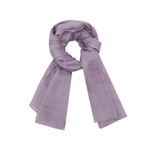 JUMISEE Sparkly Rhinestone Hijab Scarf for Women Glitter Wrinkle Chiffon Muslim Instant Hijab Long Scarves Head Wrap Shawls - color: Purple