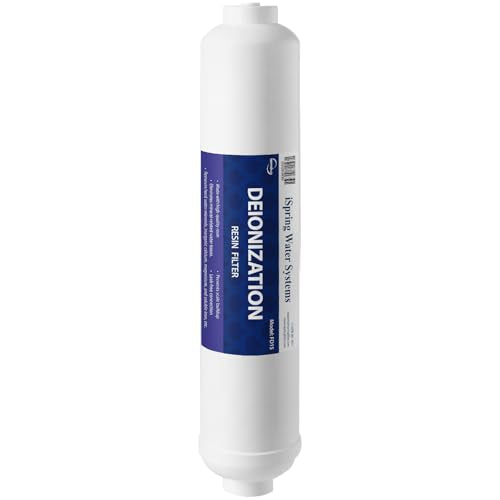 iSpring FD15 DeIonization Replacement Filter Fit RO/DI Water Filter System for Aquarium, 10" x 2.5", 1 Count - style: DI Replacement Filter