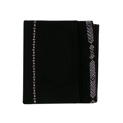 RARITYUS Sparkly Rhinestone Hijab Scarf for Women Silky Chiffon Instant Muslim Islamic Hijab Head Wrap Long Shawls - color: Black