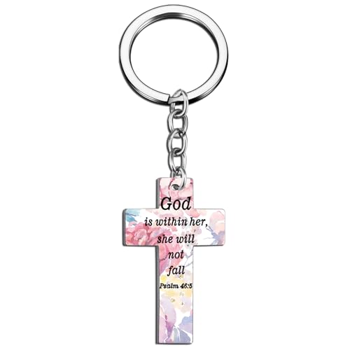 OEHEDOU Christian Gifts For Women Cross Keychain Religious Gifts For Women Girls Spiritual Gift Christian Christmas Gift