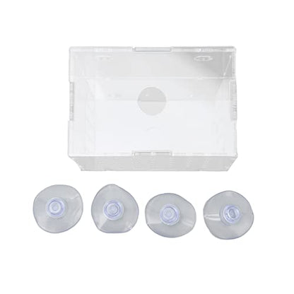 Fish Breeder Box, Aquarium Fish Breeding Box, High Transparency Acrylic Hatchery Incubator Tank with Suction Cups, Isolation Breeding Box for Baby Fishes Shrimp Clownfish, Easy to (9 * 6 * 7CM) - size: 9*6*7CM