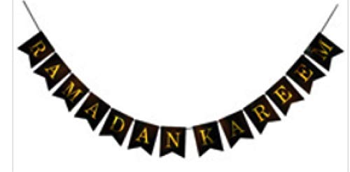 Ramadan Kareem Eid Mubarak Decorations Bunting Banners Kullu am wa antum bikhair Balloons Latex Islamic Balloons Birthday Party Black, Gold, Silver Balloon Banners Latex 5.5" Each (Black) - color: Gold,silver