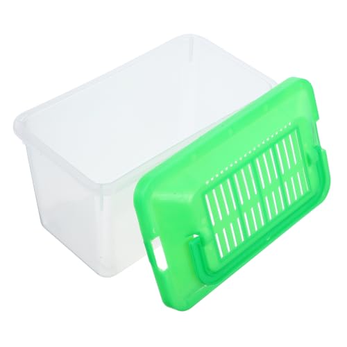 WOONEKY Portable Plastic Aquarium Transport Container for Turtles and Small Pets Lightweight Handheld Fish Tank with Excellent Visibility Ventilated Design for Easy Maintenance and Travel
