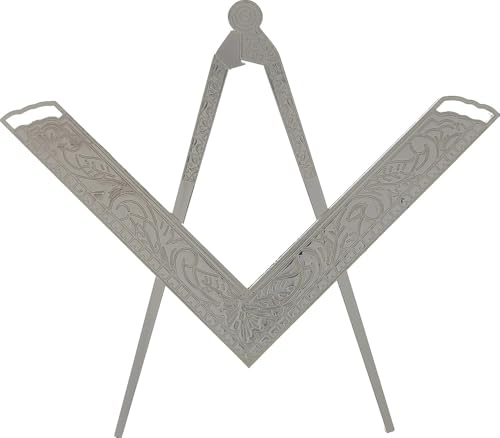 Masonic Lodge Ceremonial 6" INCH Large Freemason Square and Compass for Bible