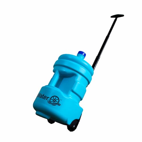 5 Gallon Rolling Water Jug – Portable Hydration Container with Built-In Wheels & Retractable Handle, BPA-Free HDPE, Easy to Roll Instead of Lift
