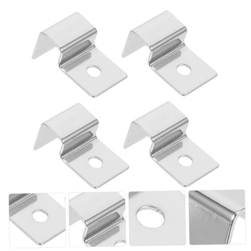 BESPORTBLE 4pcs Heavy Duty Stainless Steel Fish Tank Support Bracket Sturdy Aquarium Lid Holder for Glass Covers Easy to Install Resistant and Design