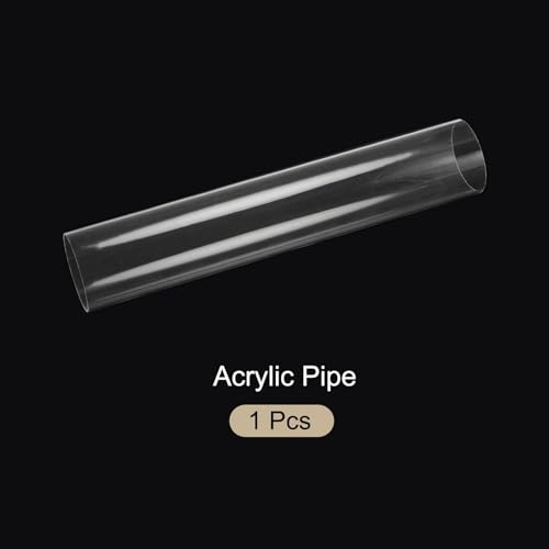 18" Clear Plastic Rigid Pipe 81mm ID x 85mm OD (3 3/16" ID x 3.3" OD) Acrylic Round Tubing, [for Plumbing, Hydraulics, Aquarium] - size: 3.1875" x 3.3"