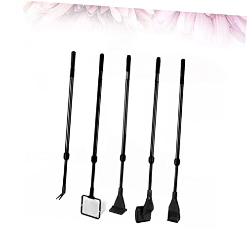 BESPORTBLE Detachable Fish Tank Brush Cleaning Kit Includes Brush Rake Scraper Clip Non-damaging for Fish Tank and Plants