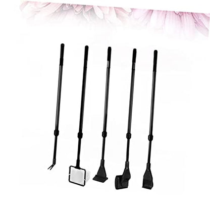 BESPORTBLE Detachable Fish Tank Brush Cleaning Kit Includes Brush Rake Scraper Clip Non-damaging for Fish Tank and Plants