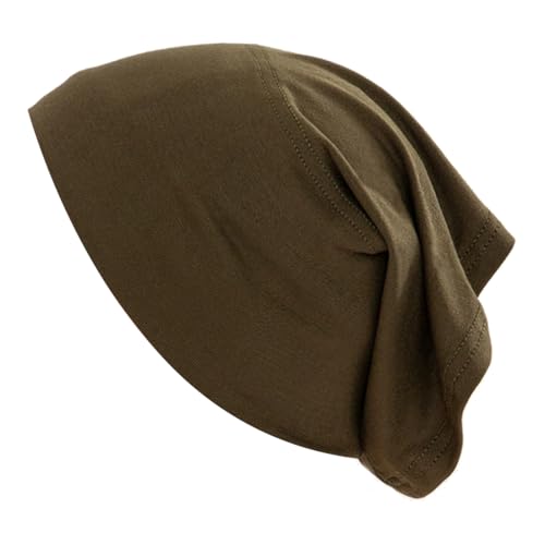 Under Scarf Light Soft Hijab Cap Undercap Headwrap Scarf Stretch Tube Neck Cover - color: Olive