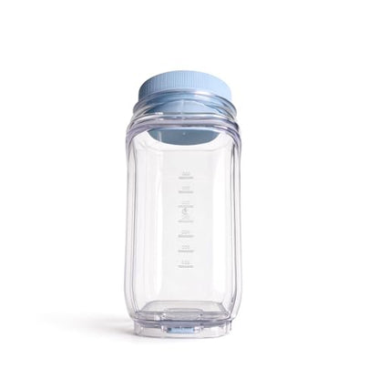 Salad Jar with Side Opening - Leakproof Salad Container & Pod, Mason Jar with Dressing Cup, Portable Lunch Container for Meal Prep, Dishwasher & Freezer Safe, for Office, Gym (Light Blue) - color: Light Blue