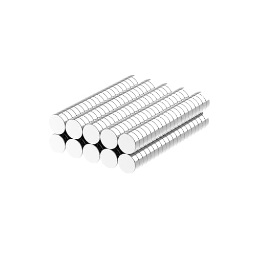 N52-6x2mm Rare Earth Magnets-200 Pack, Strong Round Small Rare Earth Magnets, Mini Refrigerator Neodymium Magnets Disc for Whiteboard Locker Fridge Crafts Dry Erase Board Cabinets - style: 6mm D x 2mm H