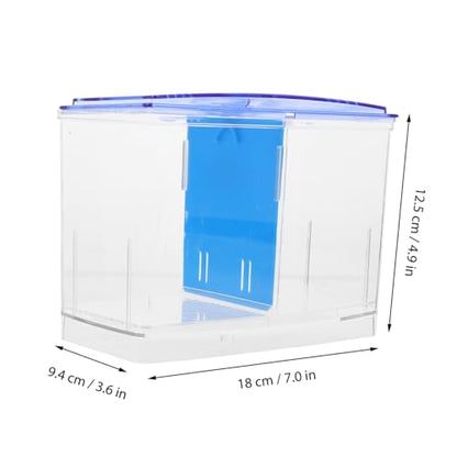 Abaodam Fish Breeding Box with Oxygen Supply Transparent Isolation Tank for Guppy Fry Fish Nursery and Shrimp Breeding Versatile Aquarium Accessory for Healthy Growth