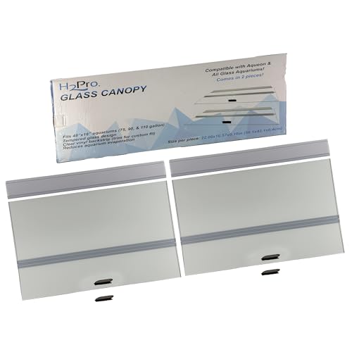 H2Pro Glass Canopy Aquarium Lid for Fresh & Saltwater Fish Tanks (A48GT for Aqueon 75/90 / 110 Gallon Aquariums) - color: A48GT for Aqueon 75 / 90 / 110 Gallon