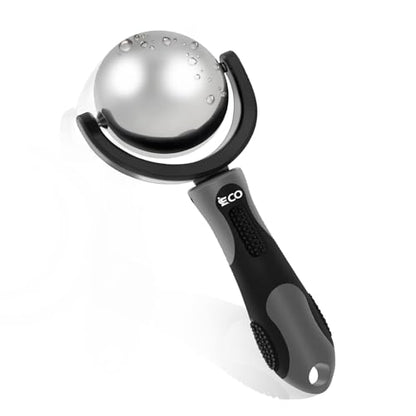 iECO Cold Massage Roller Ball - Ice Roller Ball for Muscles Deep Tissue, Cold & Heat Therapy, Plantar Fasciitis Roller - color: Gray+black