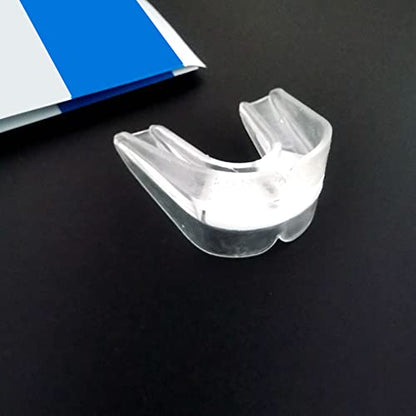 Sport Mouthguards Double-Sided Mouth Protection Teeth Tooth Protector for Football Wrestling MMA Boxing Easy to Use Sports Mouth Guard Adult Women, Transparent White