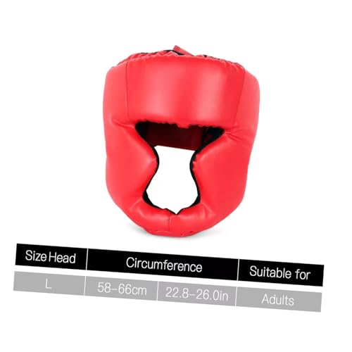 Boxing Headgear Sparring Guard for Adults Size L Red Protective Gear for Taekwondo Kickboxing Training Padded Safety Helmet for Sparring and Boxing