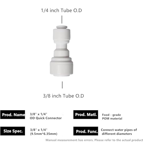 Quick Straight Connector 20PCS 1/4inch to 3/8inch OD Quick Connect Universal Drip Irrigation Tubing Coupling Valve, Connector Locking Fitting for Sprinkler or Drip Irrigation System Parts & Connectors - style: 1/4"-3/8" Straight Reducer(20)