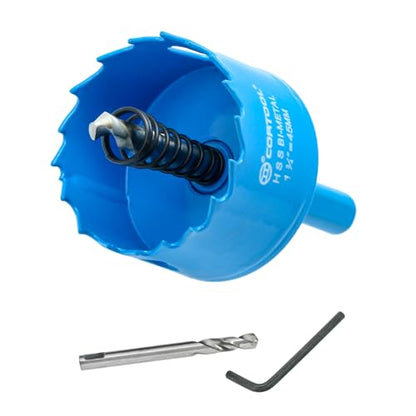 1-3/4 Inch Bi-Metal Hole Saw With Arbor for Metal and Wood Cutting - Hole Cutter Kit for Drywall, PVC Boards, Fiberglass and Vent Pipes - style: 1-3/4"（45mm）