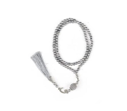 Prien 이슬람 선물 세트, 보온 가죽 꾸란, 진주 기도 비즈, 디지털 Zikr Tasbih, 미니 꾸란, 휴대용 기도 바구니, 여성용 무슬림 선물 - color: 다크 그레이.
