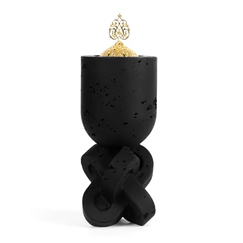 TERSCHELLING Frankincense Resin Incense Burner,Bakhoor Burner,Charcoal Incense Burner, 11.02Inches Tall Incense Censer - for Meditation,Yoga,Spa Aromatherapy,Office,House Warming Gifts& Home Decor