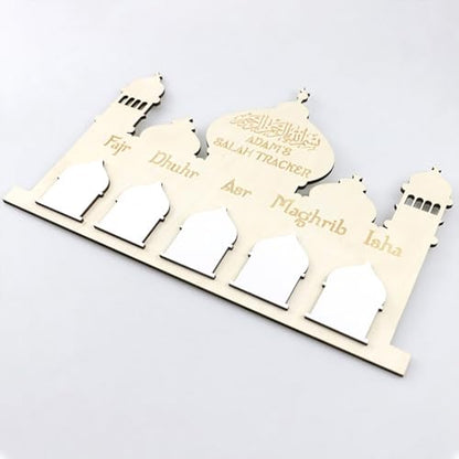 Ramadan Decorative Calendar Wooden Eid Mubarak Wall Hanging Ornament for Home Decor Countdown to Eid for Ramadan Decorations and Festive Atmosphere