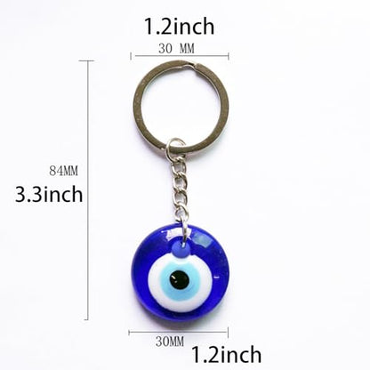 FORUBUS Evil Eye Keyring For Women Men Protection Amulet Keepsake, Turkish Eye Hamsa Hand Key Chains Bring Luck Jewelry - color: B Gold